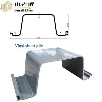 Lead Factory Plastic PVC Sheet Pile Vinyl Sheet Pile for River Bank Marine Flood Control Seawall photo-6