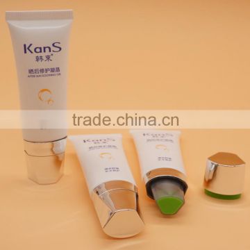 oval tube with diameter 25mm and acrylic cap for plastic tube packaging