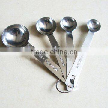 Factory Wholesale Stainless Steel 4-piece measuring spoon set Measuring Cup & Spoons