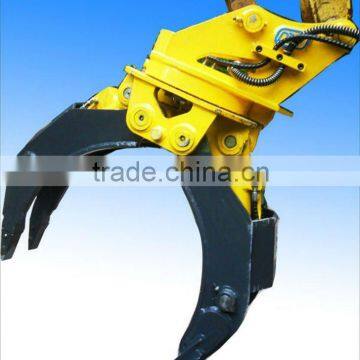 Komatsu Doosan CAT Excavator Rotating Wood Log Stone Grapple