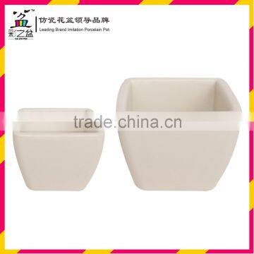 Hot wholesale cheap Caizhipen MX1201 square indoor tabletop Melamine flower pot