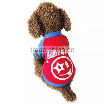 Spring/Autumn/Winter Blue Fabric Dog Smiling Sweater Pet Apparels