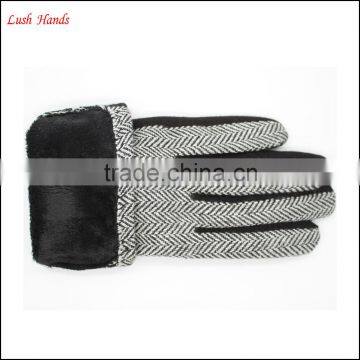 2016 ladies woolen smart gloves for wholesale with polyester lining