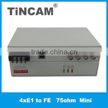 AC220V E1 to 4*10/100M Eth Protocol Converter