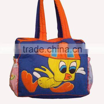 soft cute cartoon baby diaper bag as your wish