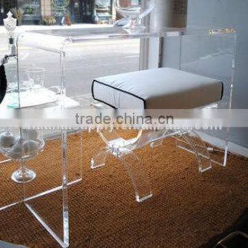 Bright beautiful clear cheap acrylic simple dressing table