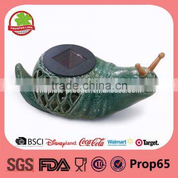 New Decoration Snail Shape Solar Ceramic Lantern