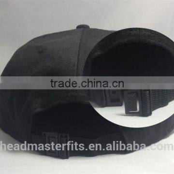 Custom Cheap 7 Panel Wool Flat Brim Leather Patch Snapback Cap photo-3