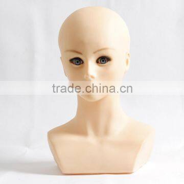 New Arrival European Market Training Mannequin Head Bald Mannequin Head With Shoulder