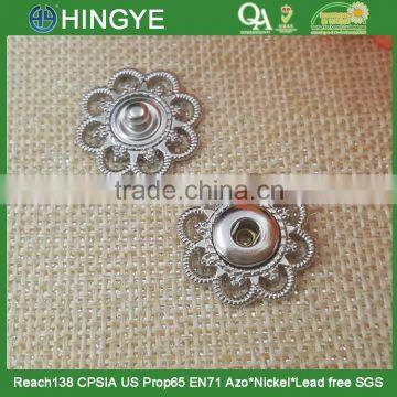 Zinc Alloy Two Part Sew-on Press Metal Snap Button