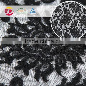 Wholesale Cheap Black 100 Poly Voile Lace Dress Making Fabric for Sexy Grown Dress