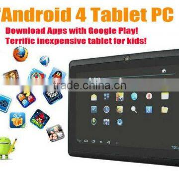 hot sell 7 inch Android 4.1 tablet pc A13 capacitive touchscreen with wifi two cameras