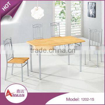 Foshan Dining Room Furniture Particleboard Restaurant Wooden Round Dining Tables With 4 Chairs photo-4