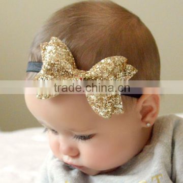 4" Large glitter leather hair bows, glitter bows, hair bows 4"