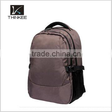 2015 New fashion waterproof backpack bag/laptop backpack high quality/khaki backpack pure color