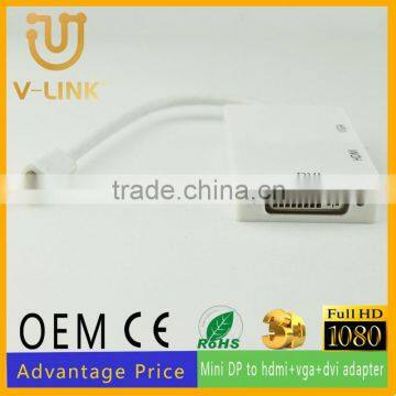 Manufacture price mini dp to hdmi dvi vga adapter cable for computer