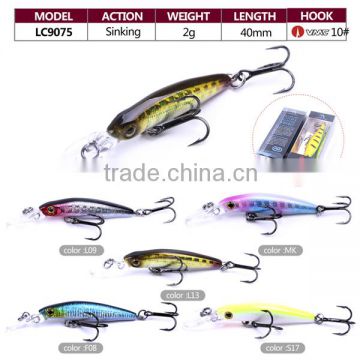 2g 40mm fishing lure minnow