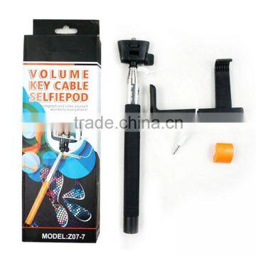 portable selfie stick monopod/selfie stick in tripod NO NEED BLUETOOTH