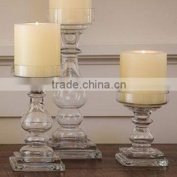 CANDLE PILLAR HOLDER, GLASS PILLAR HOLDER, CENTRE PIECE CANDLE PILLAR HOLDER