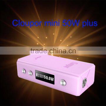 Wholesale best price Cloupor mini plus TC box mod 18650 battery vv vw 50w Cloupor mini plus