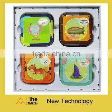 Self-design colorful printing educational cards set with AR technology 3D technology