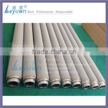 10 40 inch titanium series stainless steel sintered porous metal filter with 222 226 connector