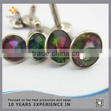 hot sales crystal metal rivets for shoes