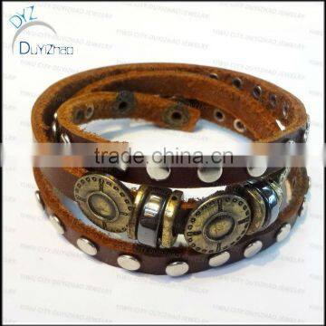 personalized leather bracelets decorative rivets leather bracelets men chunky bracelet