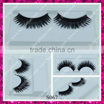Long and thick hand made strip synthetic false eyelashes