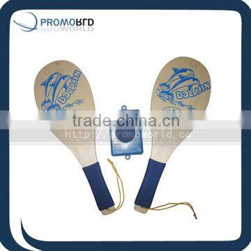 wooden beach gamepromotion beach paddleplastic racket 2014 new product