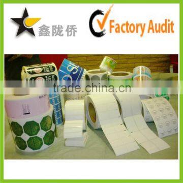 2015 Hot Sale Cheap printable self adhesive white thermal transfer sticker for Zebra printer