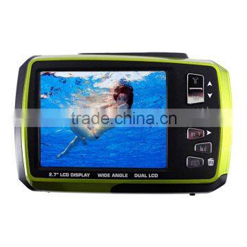 DC 8V4 Waterproof Dual Screen digital Camera with 8.0 Mega pixels COMS sensor video camera extreme sports