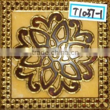 NEW stair golden and polished tile, small taco tile 73x73, interior decoration ceramic taco tile