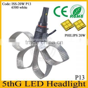 Wholesale aftermarket aut parts 2500lm car led headlight12v/24v, led headlight bulb p13