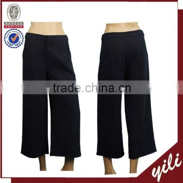 High waist wide leg Office ladies formal wear black pants long pants