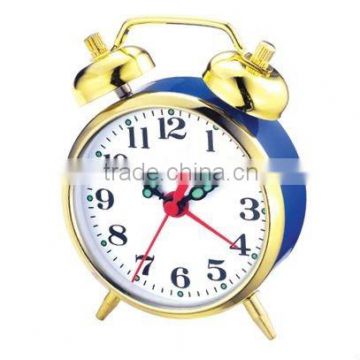 Metal case mechanical alarm clock, 2.5 inch size