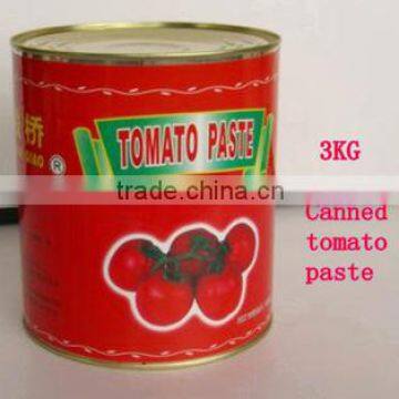 Canned tomato paste in cans with various specs