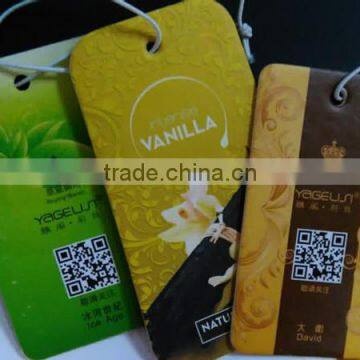 Most Popular and Good Quality Favorable Customized Hanging Paper Car Air Freshener