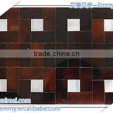 Natural mother of pearl mosaic tile interior & exterior wall waist line