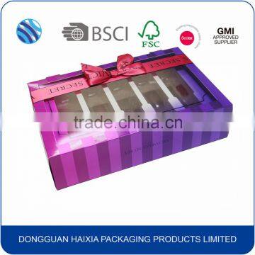 custom high quality packaging box with window and plastic insert