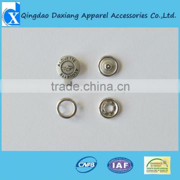 New design metal silver Cap Prong ring Snap Buttons