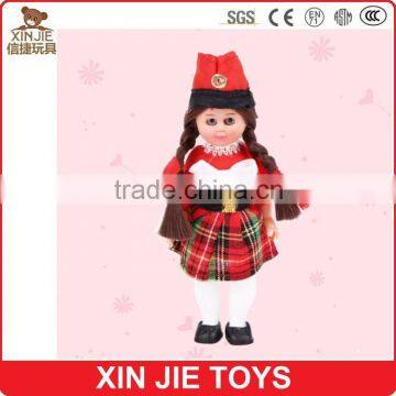 customize plastic doll wholesale good quality plastic doll with scotland costume nice design plastic doll