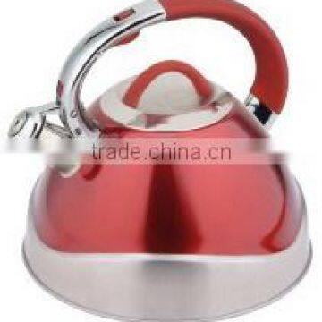 3.0L color painting stainless steel whistling kettle tea pot with steel casting handle