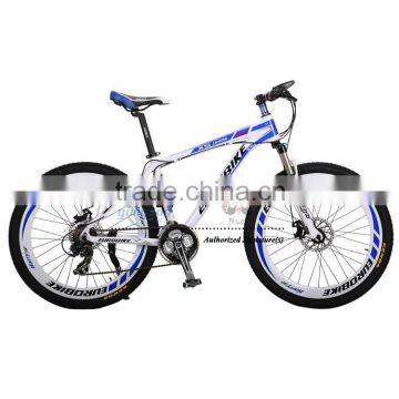 Mechanical double disc brake 26inch aluminum 6061 mountain bicycle, XC level