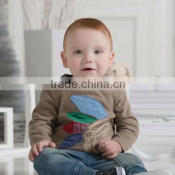 DB1406 wholesale dave bella 2014 fall 100% cotton boys boutique outfits baby clothes baby T-shirt baby cotton blouse