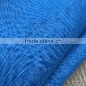 China supply high quality 100% linen fabric 11*11/44*42 linen fabric