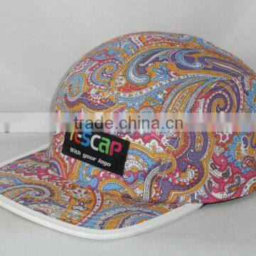 New Style Custom Floral 5 Panel Hat photo-5