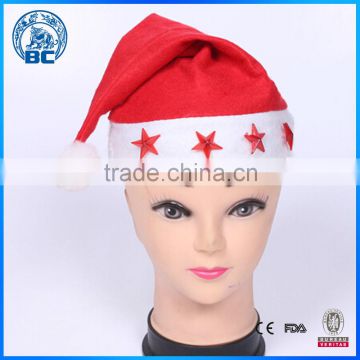 Promotional Christmas Items High Quality Printed Red Christmas Santa Hats For Party