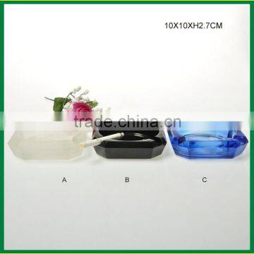 machine pressed decorative and clear glass cigar ashtray