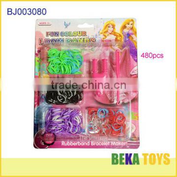 Lovely disny diy rubber loom band kit make knitting loom bracelet set